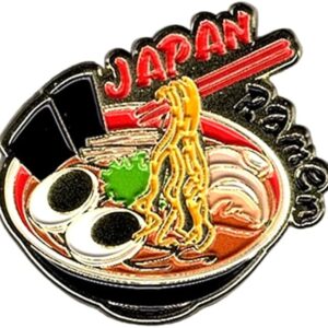 Pin Badge, Ramen, Japanese Pattern, Pin Badge Pins, 1.4 x 1.3 inches (3.5 x 3.3 cm), Japan with Safety Clasp, Japanese Souvenir, Pin Batch Replacement, Pin Badge, Homestay Souvenir, Japanese Souvenir