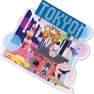 Noren Magnet Magnet (Japan Panorama - Tokyo) Japanese Souvenir Traditional Japanese Souvenir Refrigerator Local Sticker Asakusa, Sensoji Temple, Tokyo Tower, Shinjuku