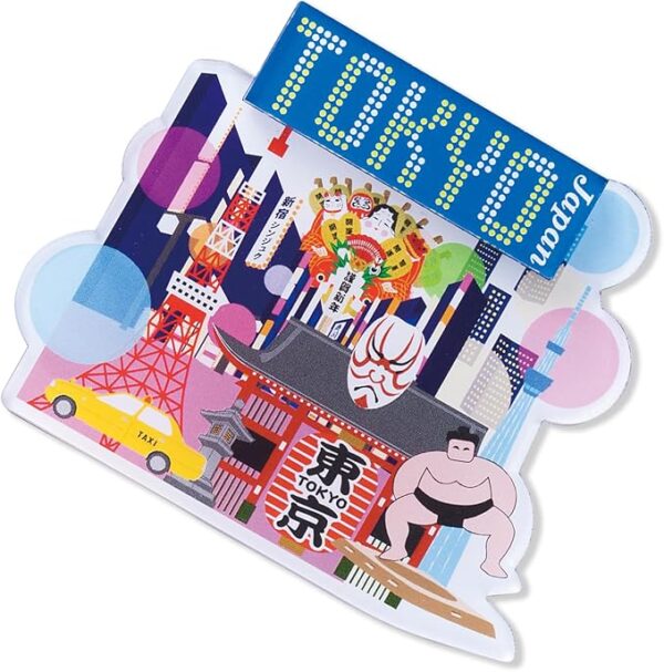 Noren Magnet Magnet (Japan Panorama - Tokyo) Japanese Souvenir Traditional Japanese Souvenir Refrigerator Local Sticker Asakusa, Sensoji Temple, Tokyo Tower, Shinjuku