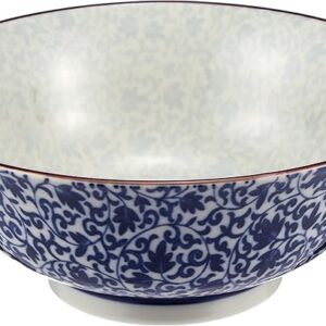 Ichikyu 131-1310 Mino Pot, Ramen Bowl, 7.5 inches (19 cm), Mashiko Arabesque, Made in Japan