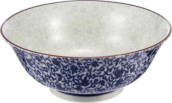 Ichikyu 131-1310 Mino Pot, Ramen Bowl, 7.5 inches (19 cm), Mashiko Arabesque, Made in Japan