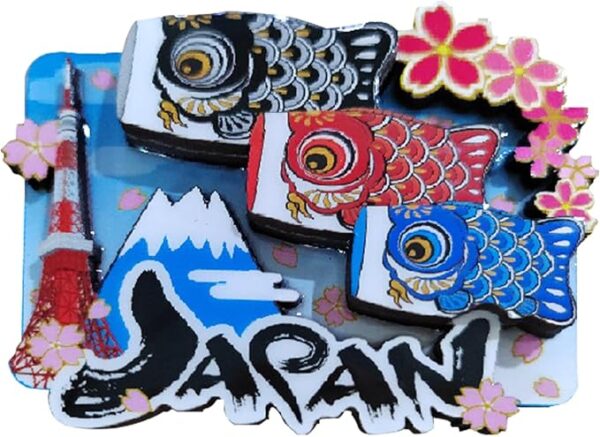 Carp streamer magnet, Tokyo Tower, Japan, Japanese design
