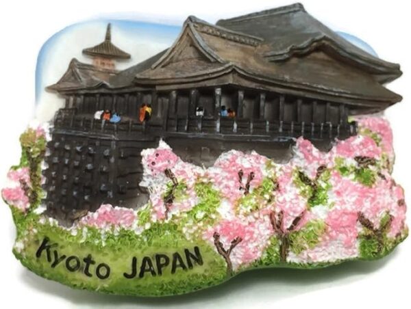 Kiyomizu Temple Kyoto Japan Souvenir Collection 3D Fridge Refrigerator Magnet Hand Made Resin - Japanese Refrigerator Magnet, Souvenir, Collection, Handmade Resin