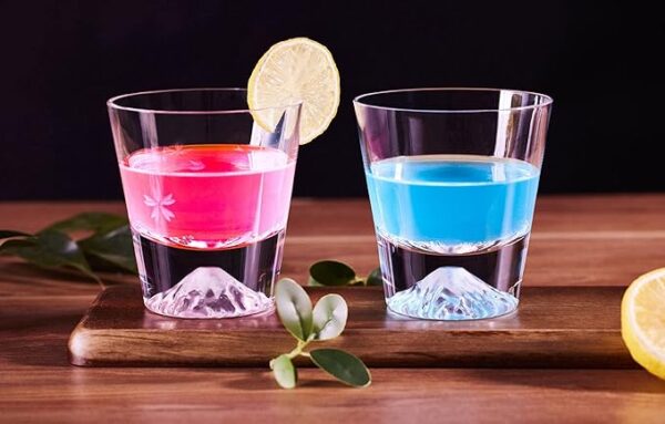 Mt. Fuji Glass, Rock Glass, Cherry Blossom Cutter, Luxury, Artisan Handmade, Paulownia Box, Japanese Sake, Beer, Whiskey Glass, Stylish, Celebration, Wedding Gift, 60th Birthday Gift, Gift, Popular, - Image 2