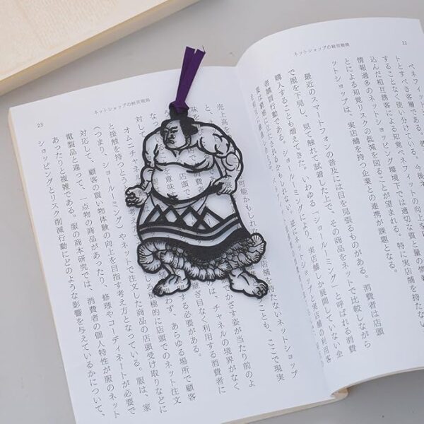 KAIUN-DO Bookmark, Bookmark Bookmark with Sumo Motif Bookmark, Funny Gift, Japanese Traditional Culture, Japanese Souvenir, Sumo Wrestler - Image 4