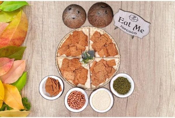 BANH DUA NUONG TOP COCO Coconut Cracker, Original 5.3 oz (150 g), 1 Piece, Crunchy Coconut (Individually Packaged), Vietnamese Souvenir Nutritional Supplement, Coconut, Sweets, Sugar Off, Sweets - Image 5