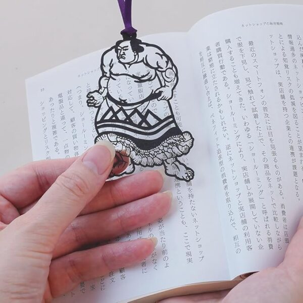 KAIUN-DO Bookmark, Bookmark Bookmark with Sumo Motif Bookmark, Funny Gift, Japanese Traditional Culture, Japanese Souvenir, Sumo Wrestler - Image 3