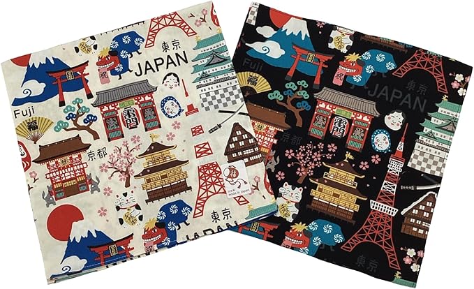 Kyosu, Small Furoshiki Furoshiki Bento Box, Cloth, Approx. 19.7 x 19.7 inches (50 x 50 cm), 100% Cotton, Fully Washable, Japanese Pattern, Hello Nippon, White - Image 5
