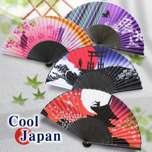 Osaka Choseido Fan, Men's, Women's, Overseas Souvenir, Japanese Souvenir, Stylish, Polyester, Single Box Included - Image 2