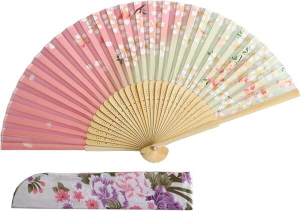 TOUWA Fan, Men's, Women's, Bamboo Ribs, Japanese Pattern, Lightweight, Japan, Souvenir, Festivals, Fireworks Shows, New Year's Parties, Recitals, Yukata, Kimono, Japanese Accessories, Kabuki