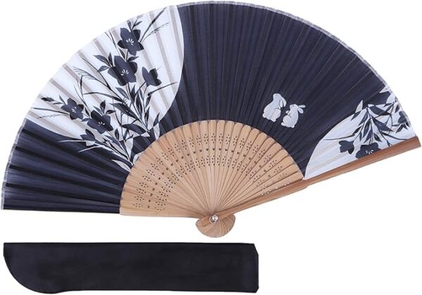 TOUWA Fan, Men's, Women's, Bamboo Ribs, Japanese Pattern, Lightweight, Japan, Souvenir, Festivals, Fireworks Shows, New Year's Parties, Recitals, Yukata, Kimono, Japanese Accessories, Kabuki