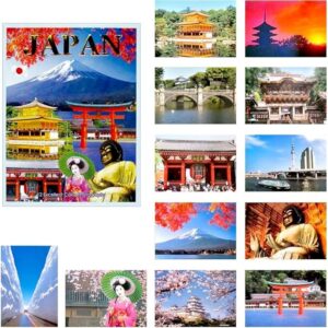 Postcards Japan Japan Postcards Set of 12 Postcards Postcards Kinkaku-ji Temple Five Storied Pagodas Nijubashi Nikko Toshogu Kaminarimon Skytree Mt. Fuji Todaiji Temple Great Buddha Himeji Castle