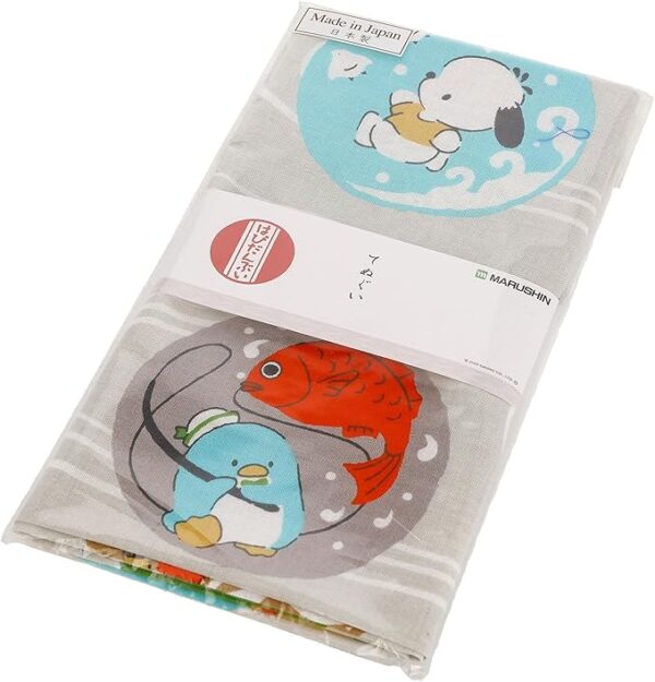 Marushin Tenugui Japanese Characters Hanrio 3825019400 Tenugui Japanese Patterns Sanrio Tenrio Tenugui Japanese Bath Souvenir Foreign Foreign Dish Towel Handkerchief Revival Tenugui Japanese Towels - Image 5