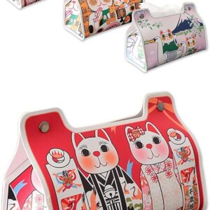 [MISTYLE2017] Japanese Souvenir for Foreigners, Maneki Neko, Tissue Case, Japanese Souvenir japanese (Red, Btype)