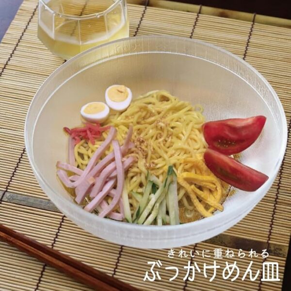 Tanaka Chopsticks Shop Bukkake Noodle Plate, Round 7.1 inches (18 cm), Plastic, Chilled Chinese Chilled Ramen, Donburi, Noodle Bowl, Roodle Bowl, Noodle Bowl, Soba, Noodle Plate, Dish, Dish, Dish, - Image 2