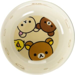 Rilakkuma 362105 Happy Life Ramen Bowl with Diameter 5.7 inches (14.5 cm), Children's Tableware, White