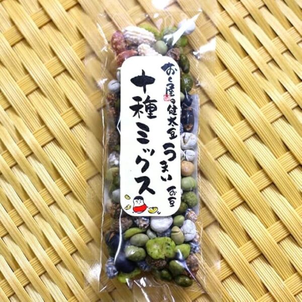 Okuya 10 Types Mixed Delicious Bean Stick (2.1 oz (60 g), Good Beans, Mixed Nuts, Bean Sweets, Kitakata, Aizu, Fukushima Pride