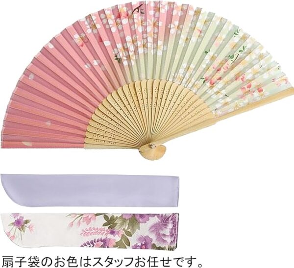 TOUWA Fan, Men's, Women's, Bamboo Ribs, Japanese Pattern, Lightweight, Japan, Souvenir, Festivals, Fireworks Shows, New Year's Parties, Recitals, Yukata, Kimono, Japanese Accessories, Kabuki - Image 2