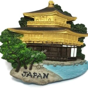 Kinkaku-ji Temple (The Golden Pavilion) - Kyoto Japan Souvenir Collection 3D Fridge Refrigerator Magnet Hand Made Resin - Kinkaku-ji Temple Japan Refrigerator Magnet Souvenir Collection Handmade Resin
