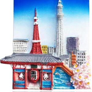 Japan Tokyo Tower 3D Refrigerator Magnet Craft Souvenir Resin Refrigerator Gift Magnet Collection Travel