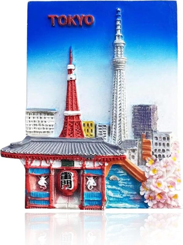 Japan Tokyo Tower 3D Refrigerator Magnet Craft Souvenir Resin Refrigerator Gift Magnet Collection Travel