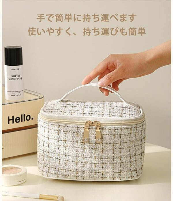Gevlonecircly Makeup Pouch, Large Capacity, Cosmetics Bag, Wide Mouth, Storage Bag, Storage Pouch, Makeup Bag, Popular, Multifunctional, Handbag, Makeup Pouch, Stylish, Travel, Cosmetic Storage, - Image 5