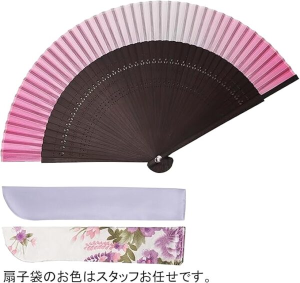 TOuWA Men's Ladies' Fan, Bamboo Ribs, Japanese Pattern, Lightweight, Japanese Souvenirs, Festivals, Fireworks Displays, New Year's Parties, Recitals, Yukata, Kimono, Japanese Accessories, Kabuki - Image 3