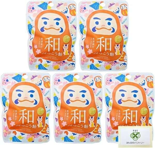 [Selectable Combination] Noshu Takamura Japanese Bekko Candy Mini 5 Bags Japanese Souvenir Japanese Souvenir Japanese Souvenir Japanese Souvenir Traditional Maneki Neko Daruma Sakura Sumo Mt. Fuji