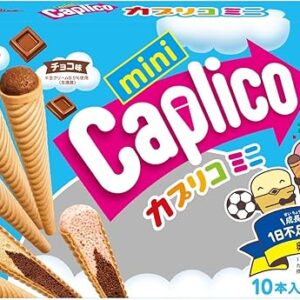Caprico Mini Pouch, 10 Bottles (4 Chocolate Flavors, 3 Strawberry Flavors, 3 Milk Flavors), Glico Chocolate Snacks, Large Bag Chocolate, Ezaki Glico