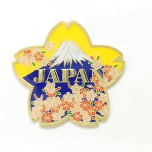 Mt. Fuji and Cherry Blossoms Pin Badge