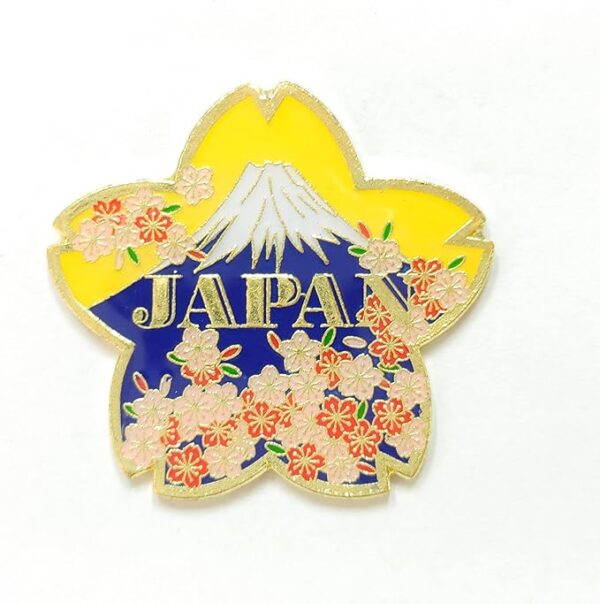 Mt. Fuji and Cherry Blossoms Pin Badge