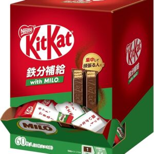 Nestle Japan Kit Kat Iron Supplement with MILO Large Capacity Box, Pack of 60