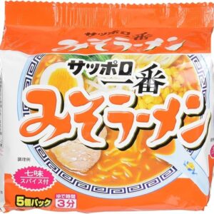 Sanyo Foods Sapporo Ichiban Miso Ramen, Pack of 5