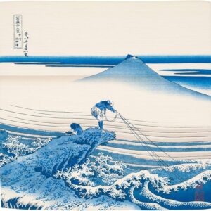 Musubi Furoshiki (Wrapping Cloth), Approx. 48cm, Sumida River, Koshu Ishibanzawa, Ai, Made in Japan, 20720-113