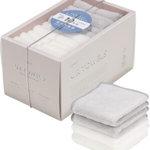 CBJAPAN Carari Hand Towel, Absorbent Microfiber, For Guests, 7.9 x 7.9 inches (20 x 20 cm), Pack of 10, Quick Absorption in Fiber Gap, Quick Drying, Marshmallow Texture, Fluffy and Mochi, Your Hand
