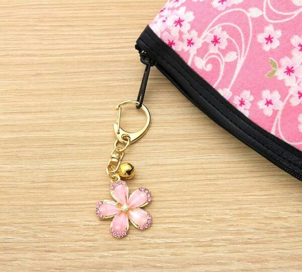 Matsumi Kogei Sakura Key Chain with Glitter 1.0 x 2.8 x 0.2 inches (2.5 x 7 x 0.5 - Image 4
