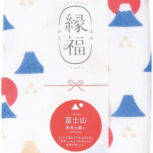 Miyamoto Sangyo Miyamoto-towel (Miyamoto-towel) Miyamoto Senshu Towel "Enfuku Towel" Mt. Fuji 5584 Safe Wish, 13.4 x 35.4 inches (34 x 90 cm)