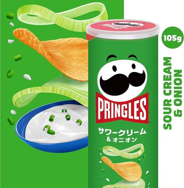 Kellogg’s Pringles Sour Cream & Onion Medium Can, 3.7 oz (105 g) - Image 4