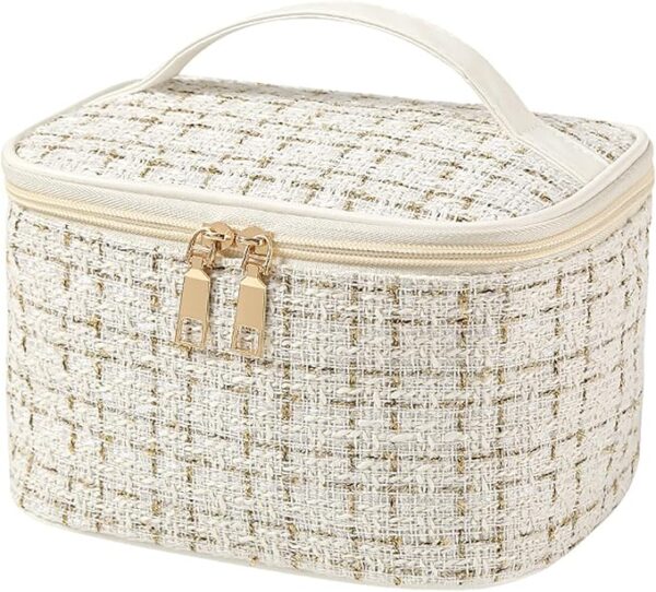 Gevlonecircly Makeup Pouch, Large Capacity, Cosmetics Bag, Wide Mouth, Storage Bag, Storage Pouch, Makeup Bag, Popular, Multifunctional, Handbag, Makeup Pouch, Stylish, Travel, Cosmetic Storage,