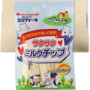 PSJBOX Japanese Milk Crunchy Milk Chips, 1.3 oz (38 g), Individual Packaging Milk Confectionery