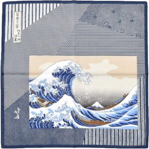 Nagomiya Handkerchief, Cotton Loan, Kyoto Sai Handkerchief, Japanese Painting, Ukiyo-e, Overseas Souvenir, Foreigner, Unisex