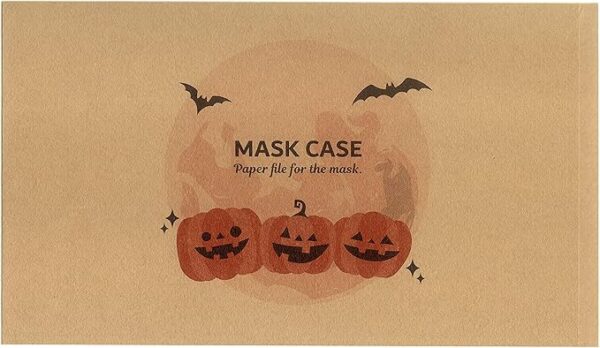 Kyushu Shoko HMC-2 Halloween Mask Case, Orange Pumpkin (Kraft), 100 Pieces, Disposable Paper, Portable, Halloween Pumpkin, Ghost Lantern, Stylish, Trick or Treat Sweets, Decoration, Parties, Events,
