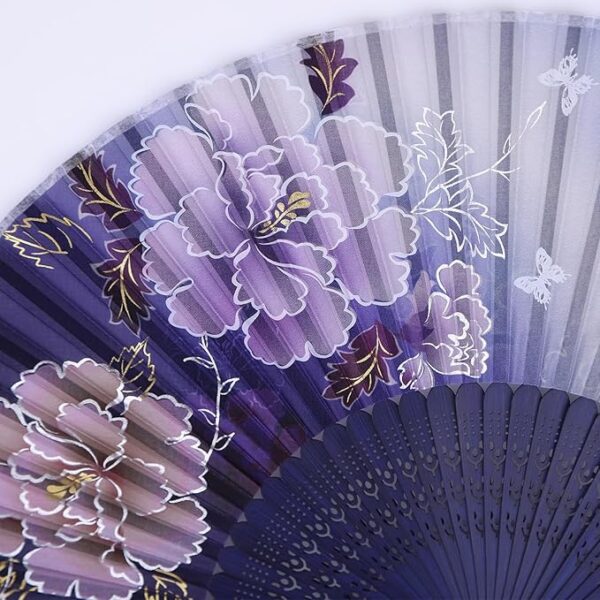 TOUWA Fan, Men's, Women's, Bamboo Ribs, Japanese Pattern, Lightweight, Japan, Souvenir, Festivals, Fireworks Shows, New Year's Parties, Recitals, Yukata, Kimono, Japanese Accessories, Kabuki - Image 4