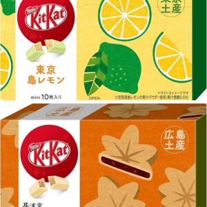 KitKat [KitKat Mini Momiji Bun/Tokyo Island Lemon, Set of 2 Types] Souvenir, Gift, Confectionery, Tokyo, Hiroshima