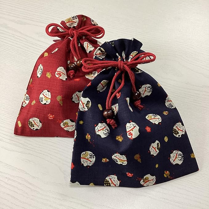 Made in Japan Drawstring Bag Pouch Approx. 24.5 x 19cm - Image 3