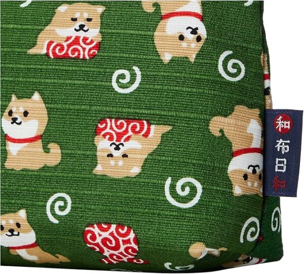 Maeda Senko Wafubiyori Mameshiba's Errand Bottom Pouch, Green, 117648 - Image 3