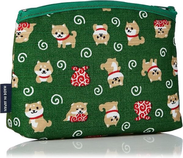 Maeda Senko Wafubiyori Mameshiba's Errand Bottom Pouch, Green, 117648 - Image 2