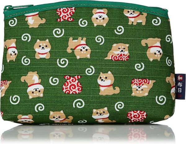 Maeda Senko Wafubiyori Mameshiba's Errand Bottom Pouch, Green, 117648